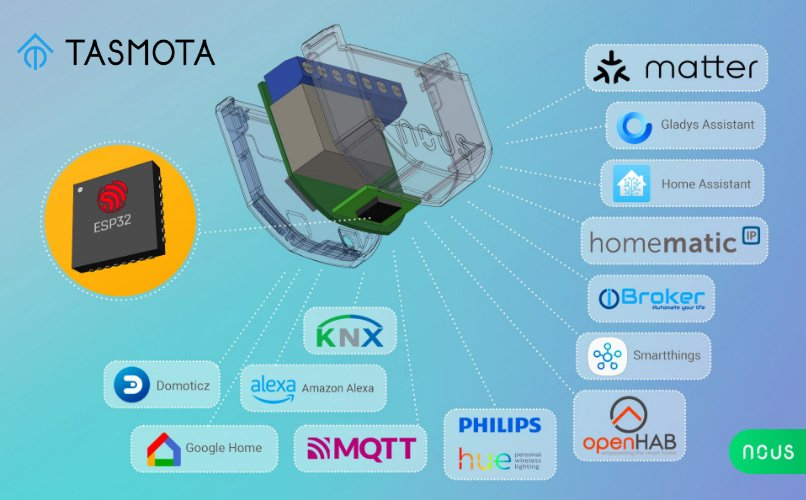 NOUS B2T WiFi Tasmota Smart 1kanálový spínač se sledováním spotřeby