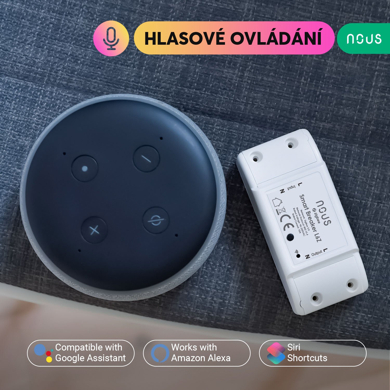 NOUS L6Z ZigBee Tuya 1 kanálový prepínač