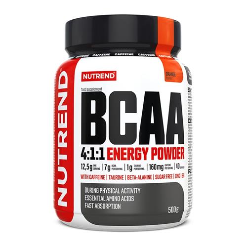 Nutrend BCAA 4:1:1 ENERGY POWDER 500 g, oranžová