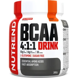 Nutrend BCAA MEGA STRONG POWDER, 300g, pomeranč 8594073179975 - Sportovní výživy