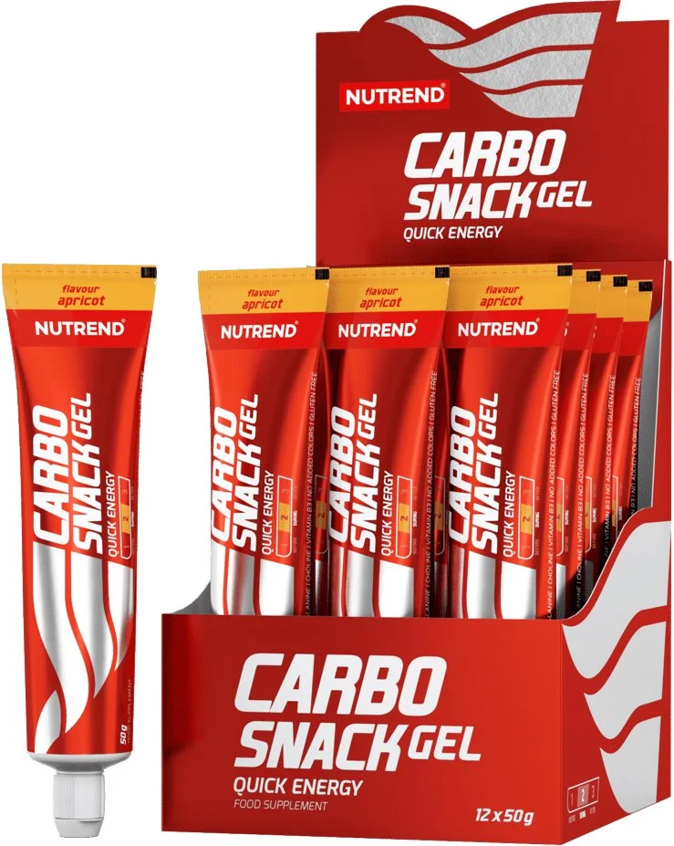 Nutrend CARBOSNACK tuba 50 g, marhuľa