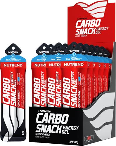 Nutrend CARBOSNACK WITH CAFFEINE sáček, 50 g, modrá malina