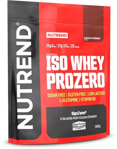Nutrend ISO WHEY PROZERO, 500g, čokoládové brownies 8594014868524