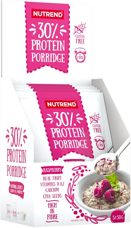 Nutrend PROTEIN PORRIDGE, 5 x 50 g, malina