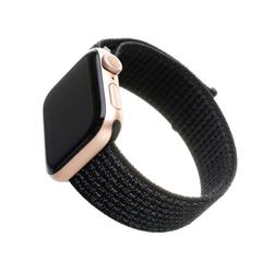 Nylonový remienok FIXED pre Apple Watch 38/40/41 mm, reflexný čierny