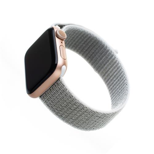 Nylonový řemínek FIXED Nylon Strap pro Apple Watch 38/40/41 mm, bílošedý