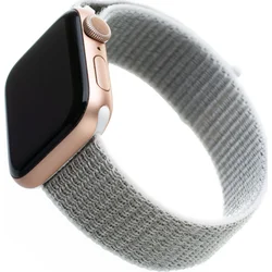 Nylonový řemínek FIXED Nylon Strap pro Apple Watch 38/40/41 mm, bílošedý