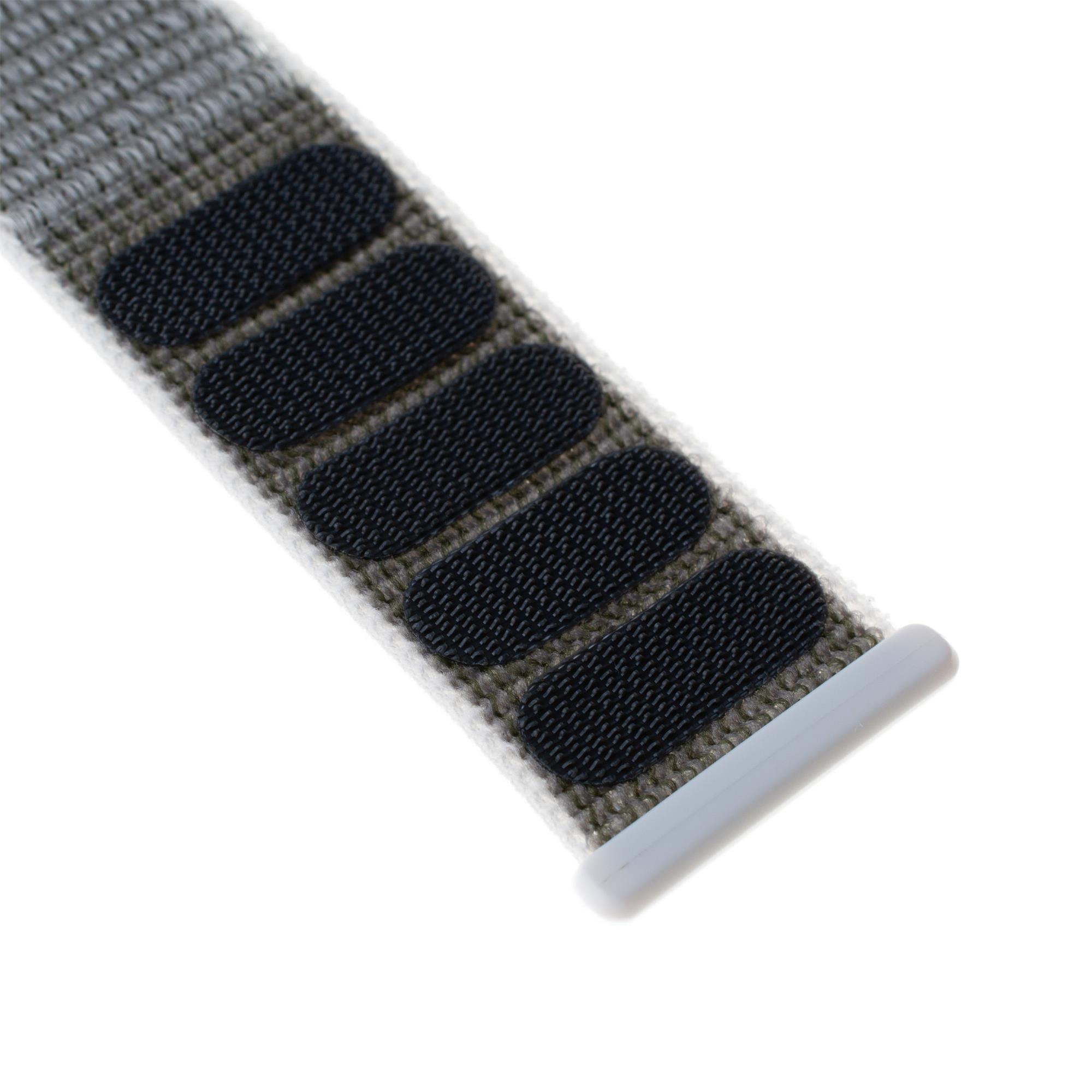 Nylonový řemínek FIXED Nylon Strap pro Apple Watch 42/44/45mm, bílošedý