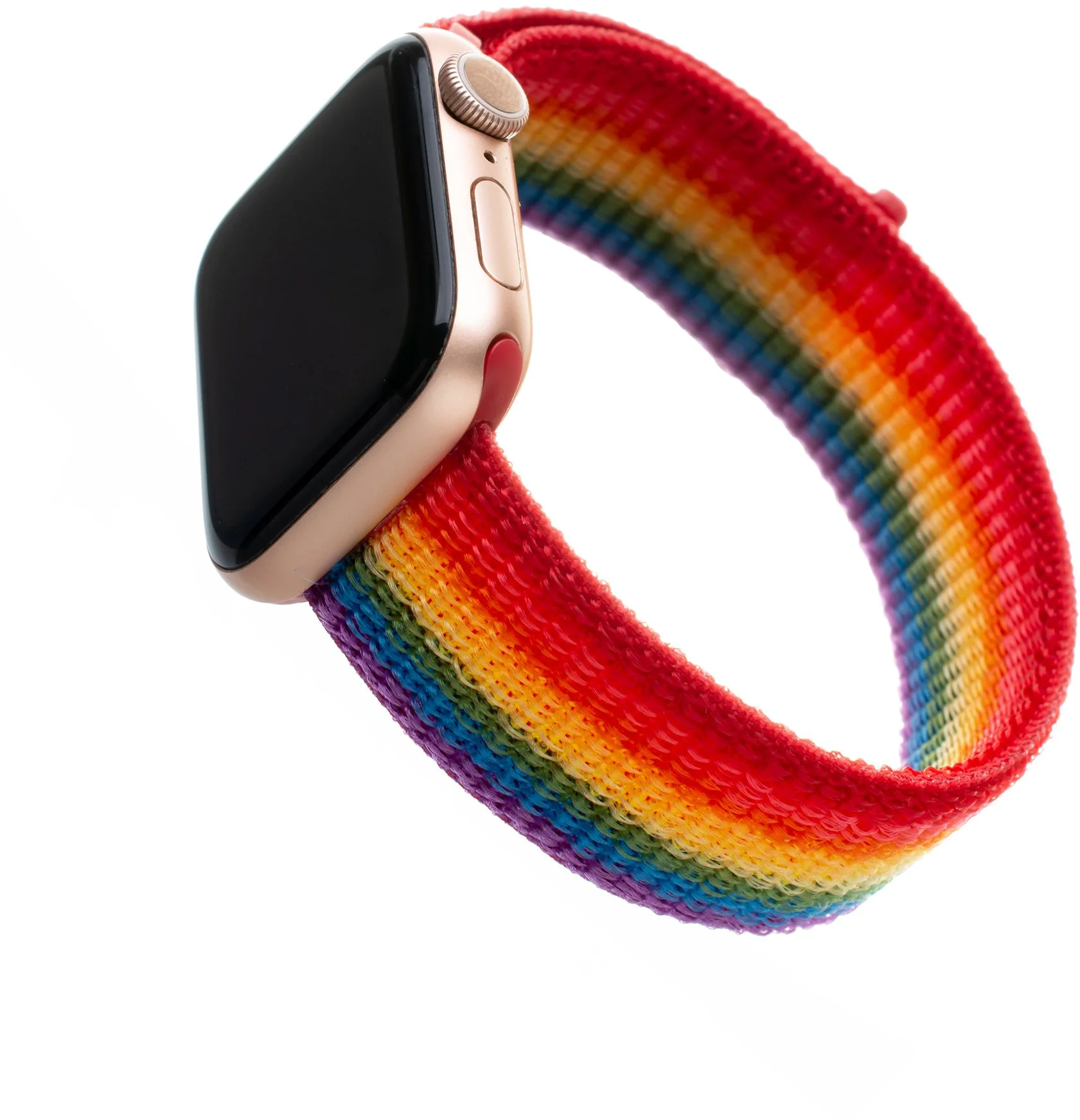 Nylonový řemínek FIXED Nylon Strap pro Apple Watch 42/44/45mm, duhový