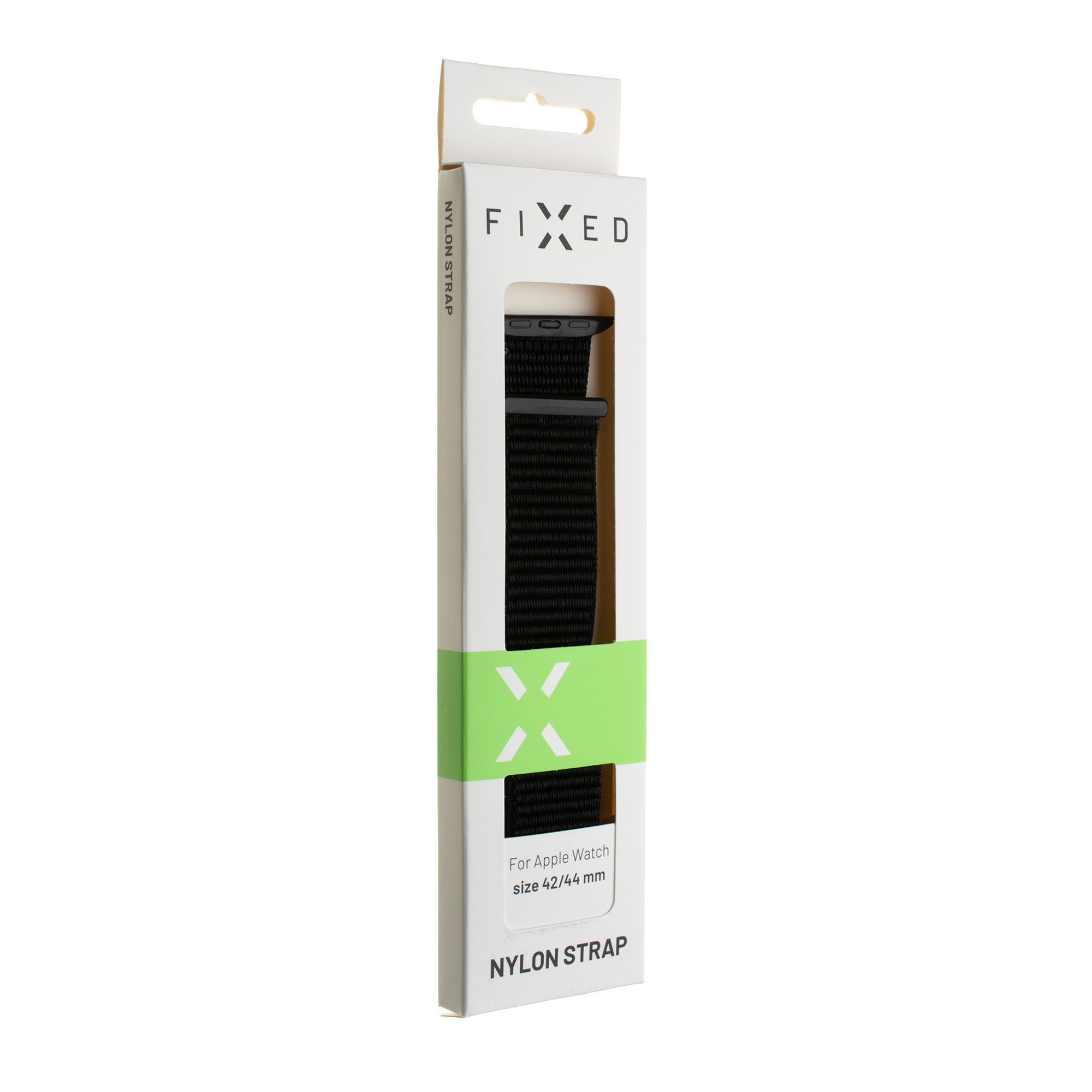 Nylonový řemínek FIXED Nylon Strap pro Apple Watch 42/44/45mm, neonově modrý