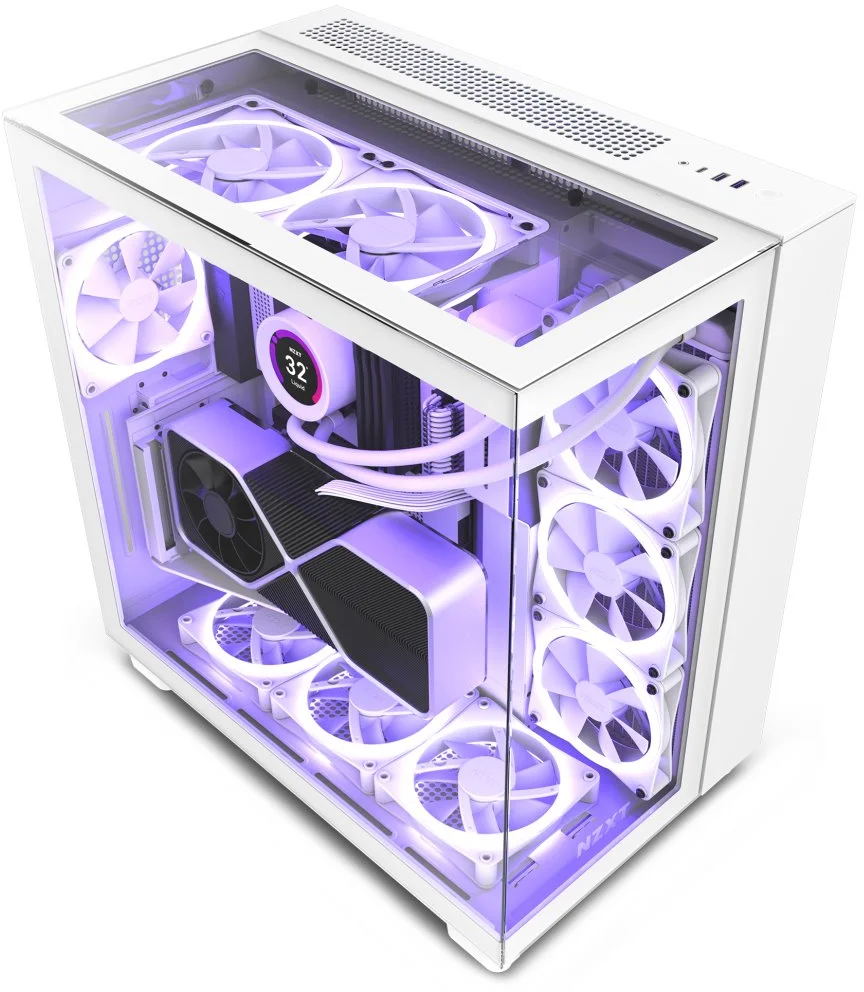 NZXT H9 Elite, biela