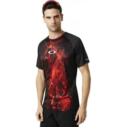 OAKLEY MTB SS TECH TEE FLAMES, vel.M - MTB dres