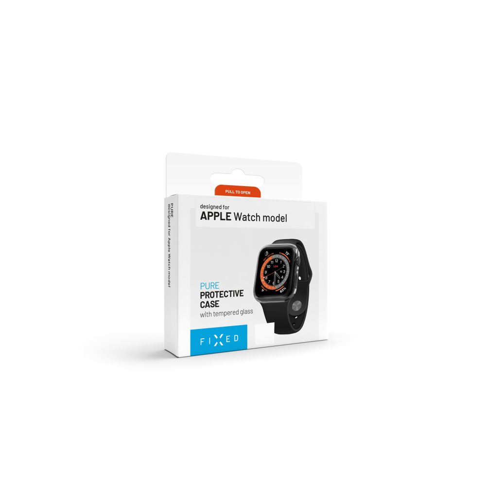 Ochranné pouzdro FIXED Pure s temperovaným sklem pro Apple Watch 42mm, čiré