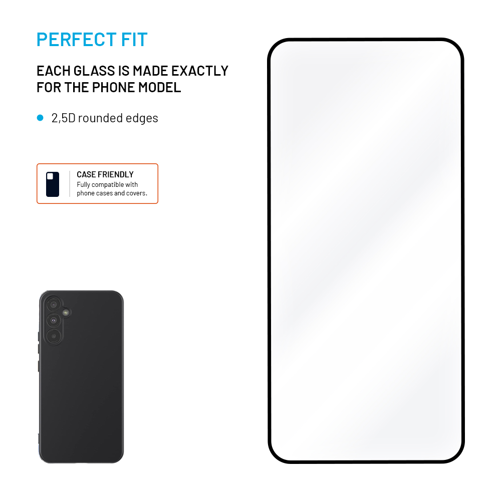 Ochranné sklo FIXED Full-Cover pre Samsung Galaxy A36 5G/A56 5G, čierne