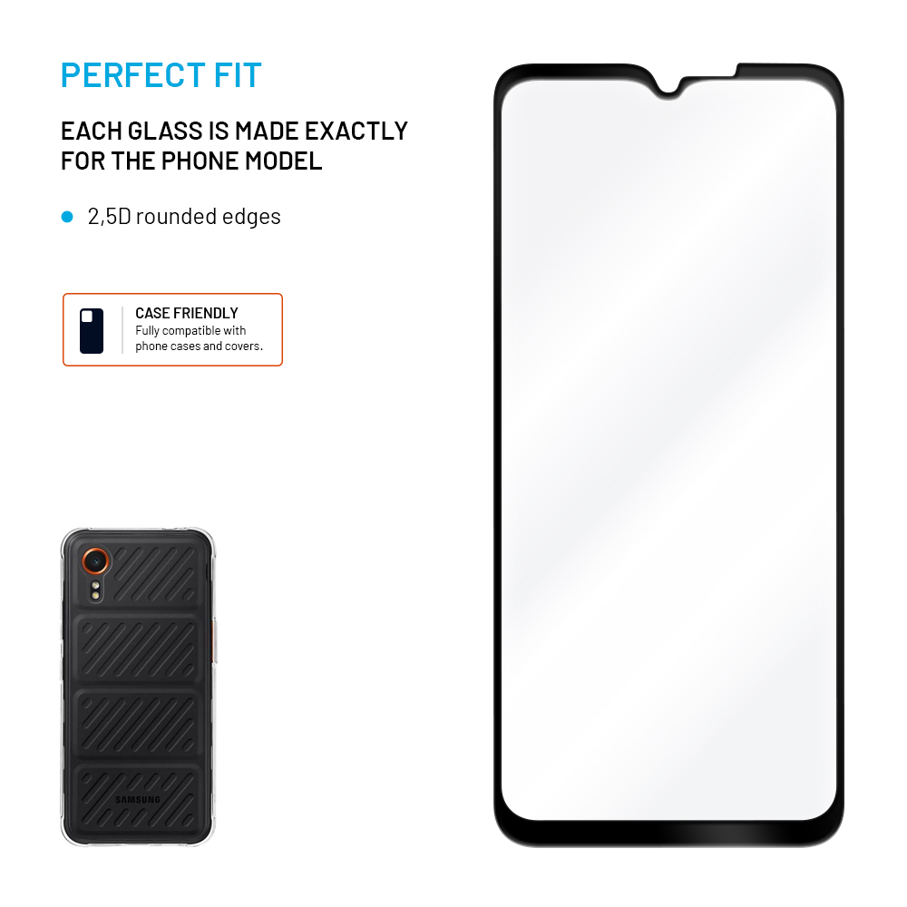Ochranné sklo FIXED Full-Cover pre Samsung Galaxy Xcover 7 Pro, čierne