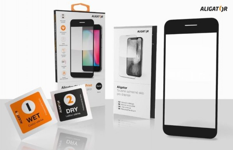 Ochranné sklo GLASS PRINT Samsung Galaxy A15 4G/5G/LTE, čierne, celoplošné lepidlo
