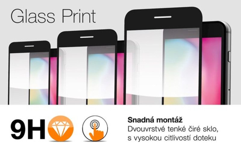 Ochranné tvrdené sklo ALIGATOR PRINT, Huawei P Smart Z, čierne, lepidlo na celú obrazovku