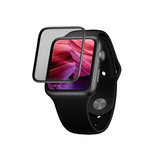 Ochranné tvrdené sklo FIXED 3D Full-Cover pre Apple Watch Series 7 45 mm s aplikátorom, čierne