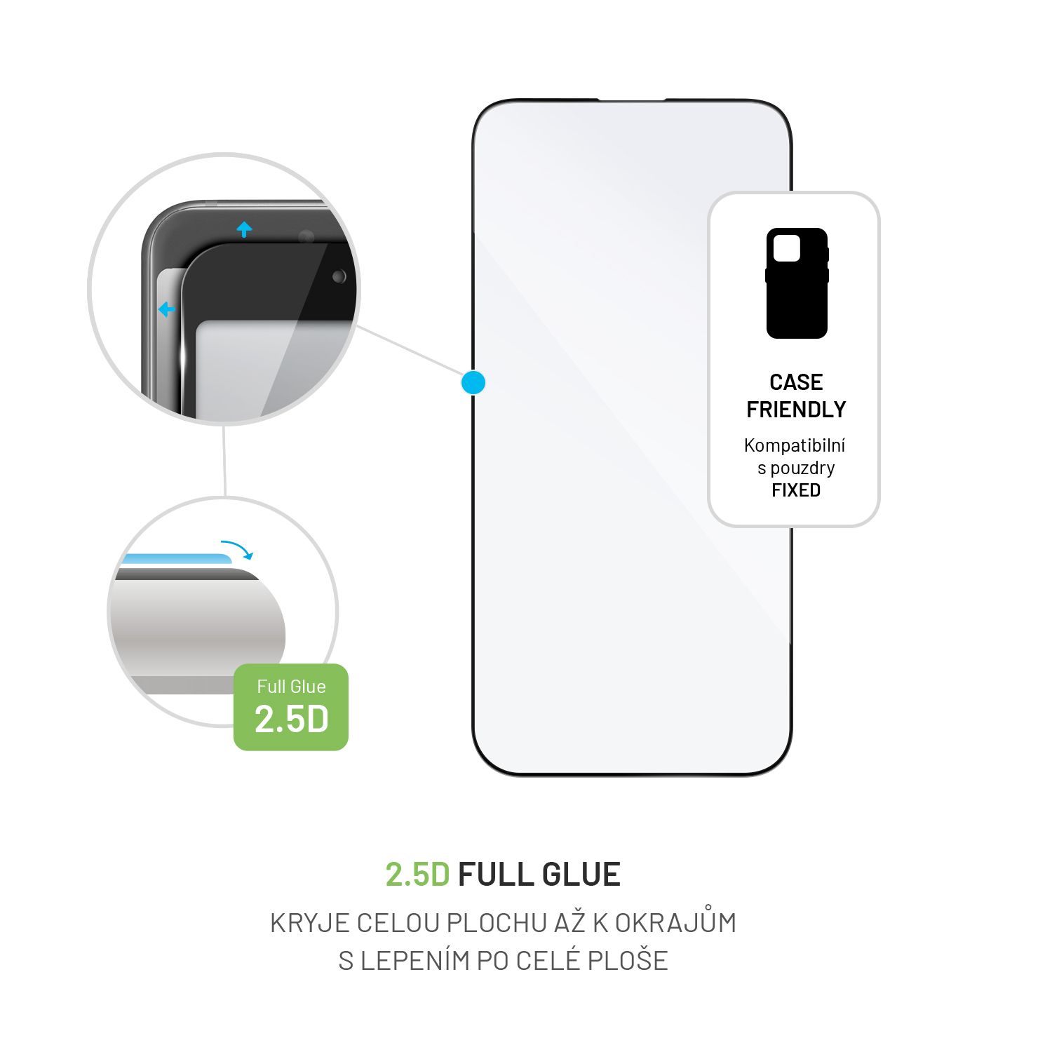 Ochranné tvrdené sklo FIXED Full-Cover pre Apple iPhone 14 Pro Max, priľnavé na celý displej, čierne