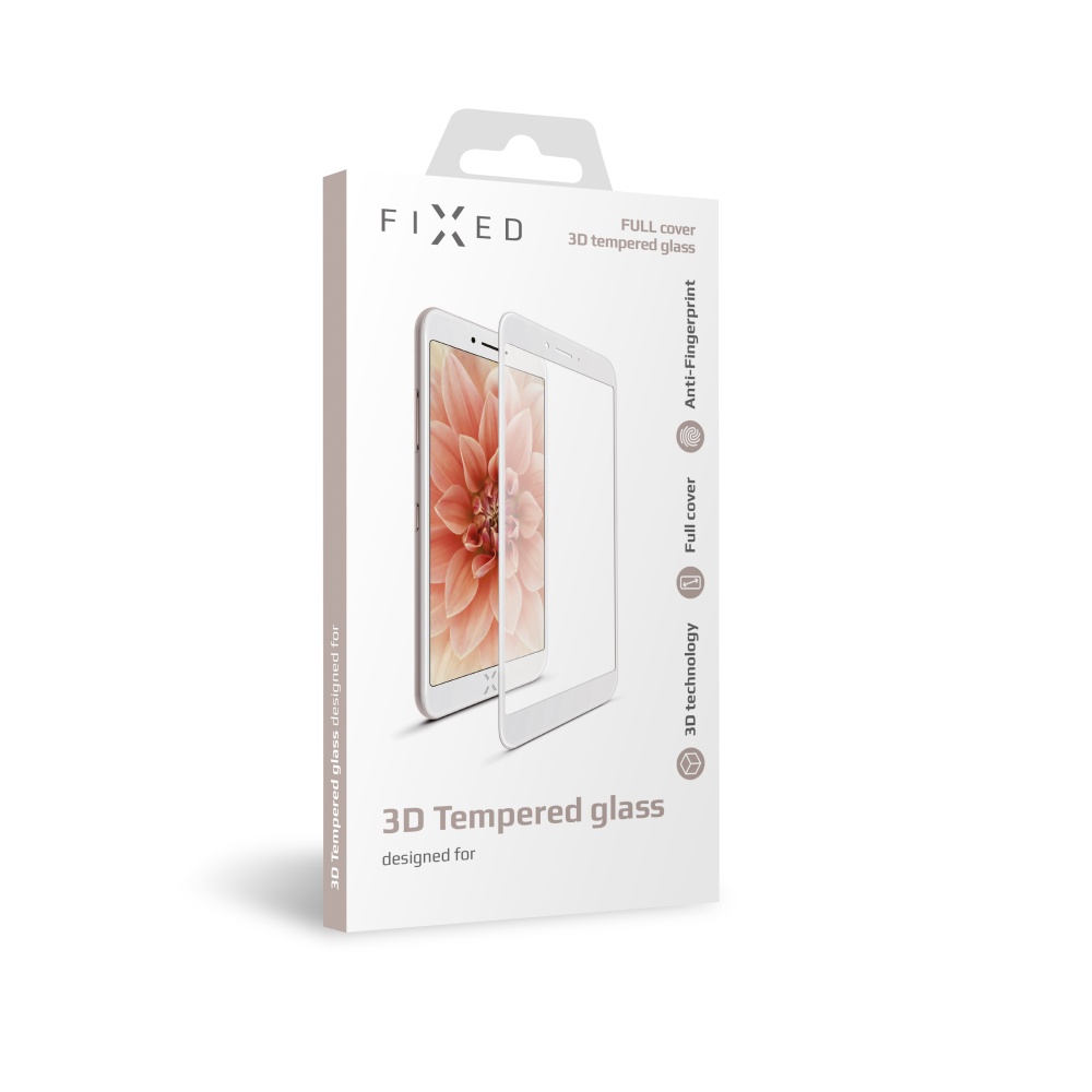 Ochranné tvrzené sklo FIXED 3D Full-Cover pro Apple iPhone 7 Plus/8 Plus, s lepením přes celý displej, bílé, 0.33 mm