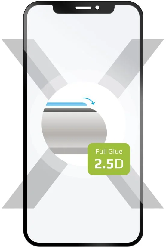 Ochranné tvrzené sklo FIXED Full-Cover pro Apple iPhone 15, lepení přes celý displej, černé