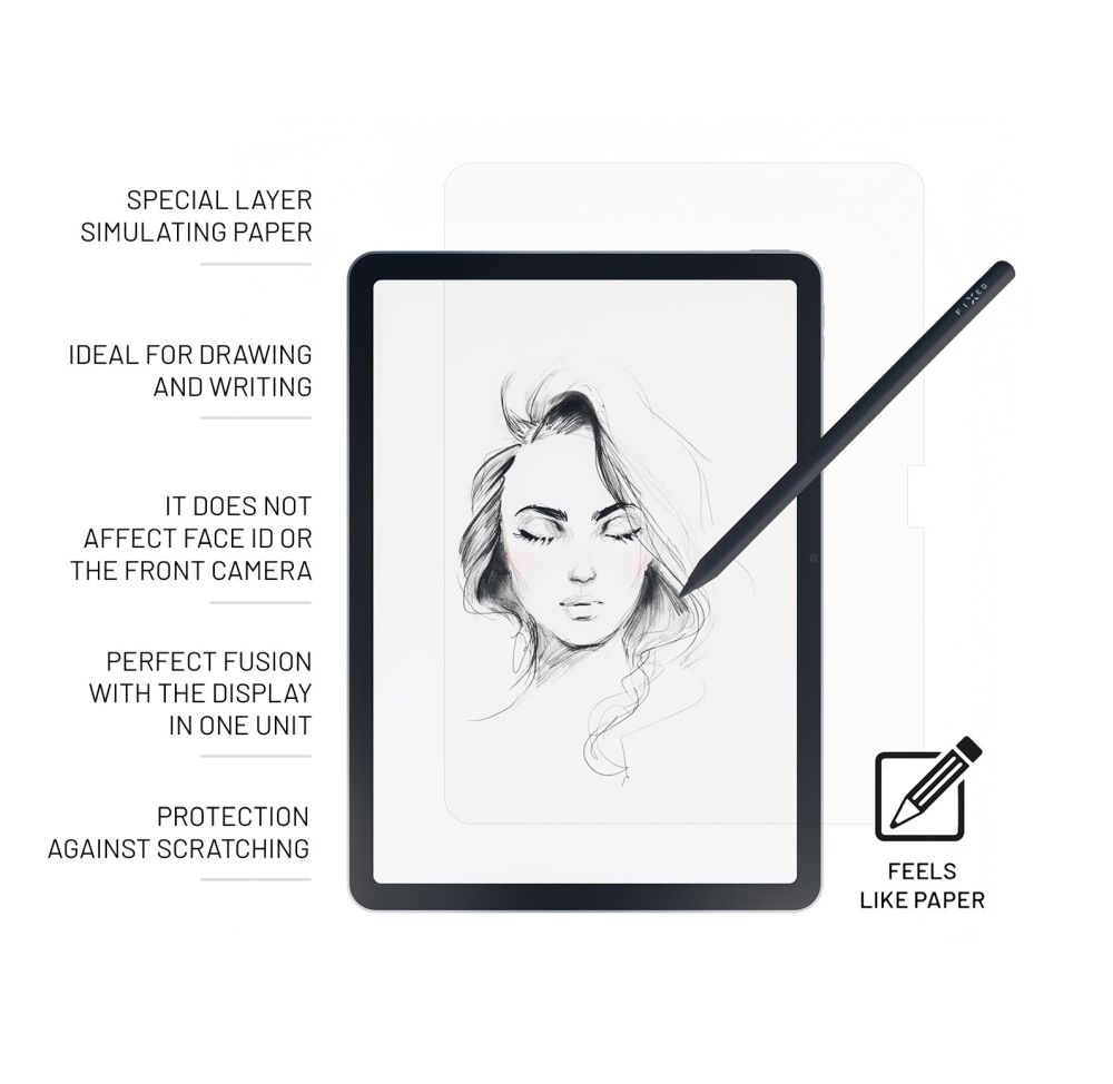 Ochranné tvrzené sklo FIXED PaperGlass Screen Protector pro Apple iPad Air 11" (2024), čiré