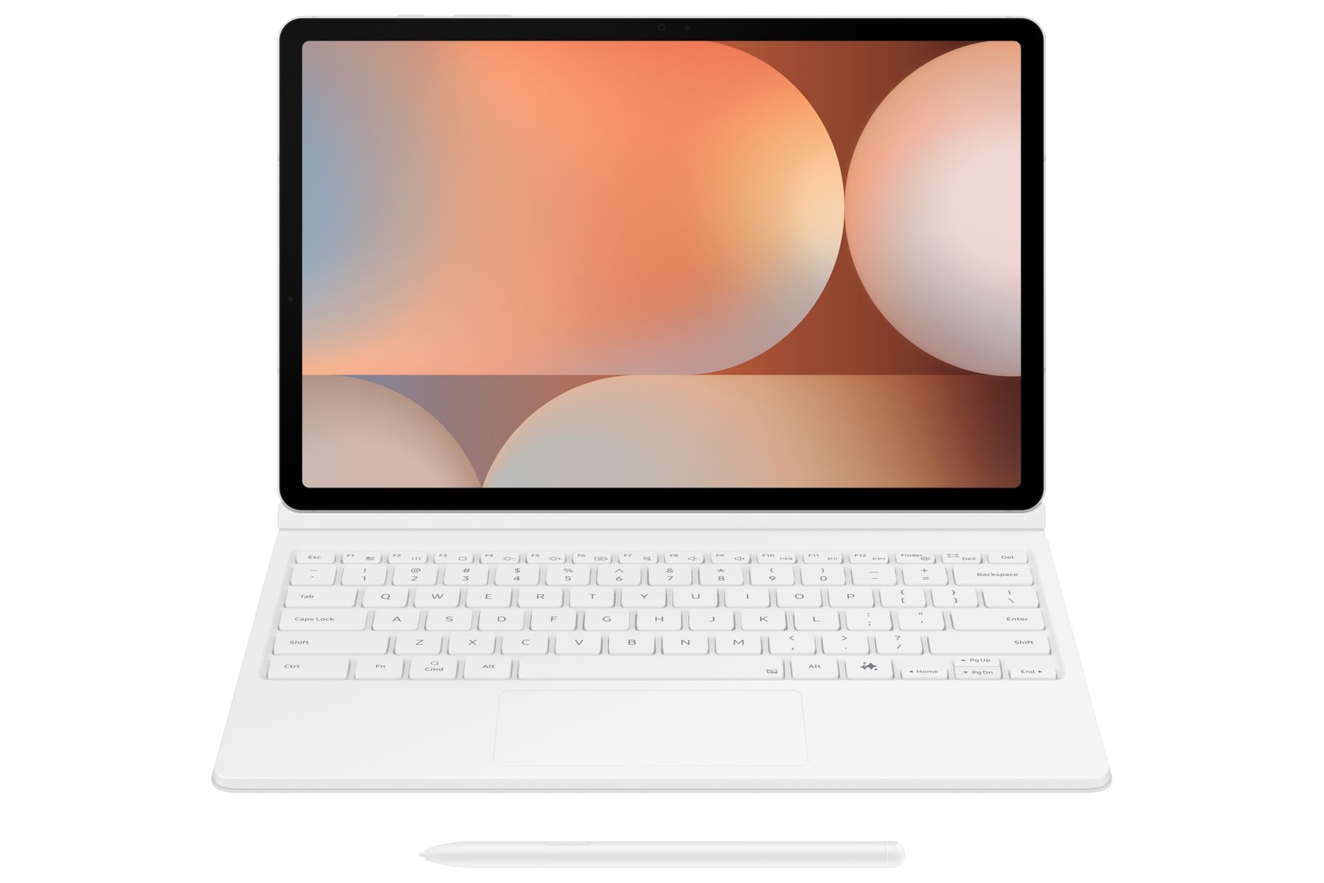 Ochranný kryt Samsung s klávesnicou a touchpadom pre Tab S10+/S9+/S9 FE+ biely
