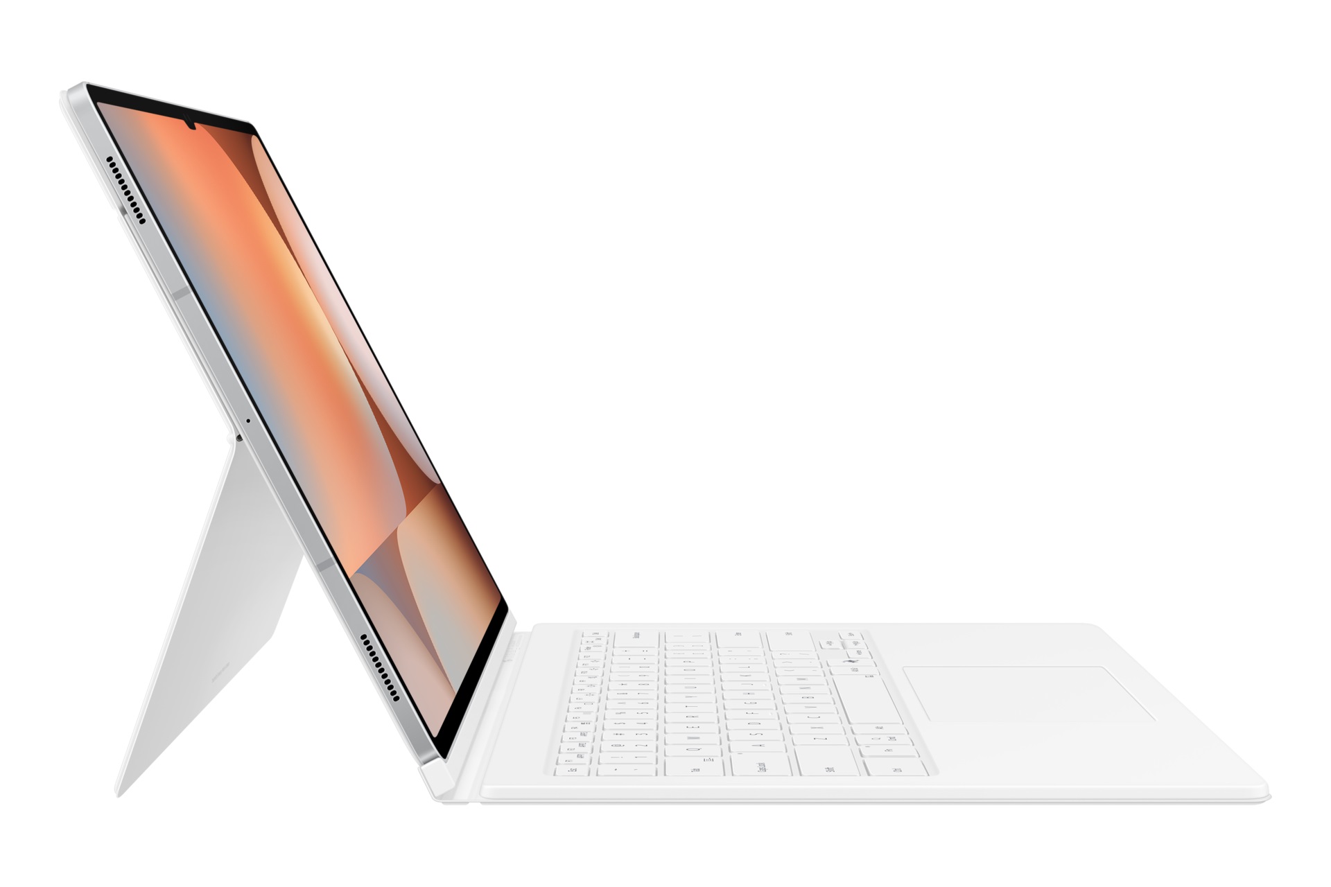 Ochranný kryt Samsung s klávesnicou a touchpadom pre Tab S10 Ultra/S9 Ultra biely
