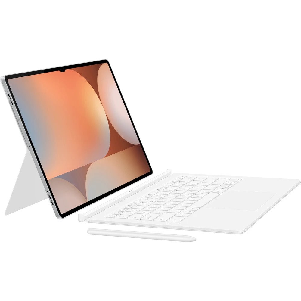 Ochranný kryt Samsung s klávesnicou a touchpadom pre Tab S10 Ultra/S9 Ultra biely