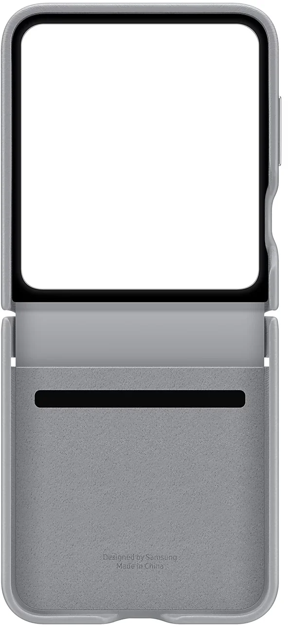 Ochranný kryt Samsung z vegánskej kože pre Z Flip6 Grey