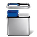 Odpadkový koš na tříděný odpad, Simplehuman 20 l (10/10), otevřený, kartáčovaná nerez ocel