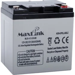 Olovená batéria MaxLink AGM 12V 28Ah, konektor M6
