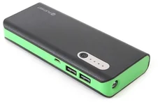 OMEGA powerbank 13000mAh s LED svítilnou, černo-zelená