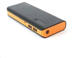 OMEGA powerbank 8000mAh Mini s LED svítilnou, černo-oranžová