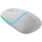 Optická bezdrôtová myš CANYON MW-22, RGB, 800/1200/1600 dpi, 4 tl, BT+2,4 GHz, batéria 650 mAh, snehovo biela