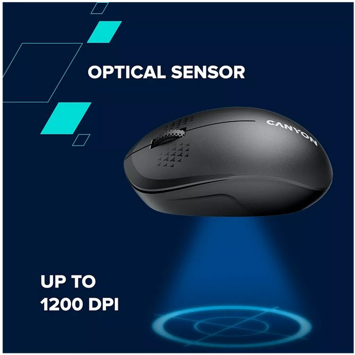 Optická bezdrôtová myš CANYON MW-4, 1200 dpi, 3 dpi, Bluetooth, batéria AA, biela