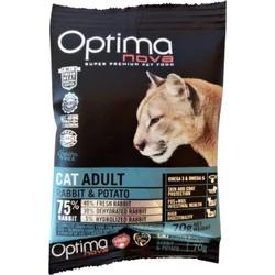 OPTIMAnova Cat Rabbit & Potato GF 70g vzorek granule pro kočky