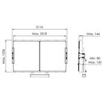 Optoma postranní tabule 86" pro elektrický lift RISE s montáží podlaha-stěna bílé