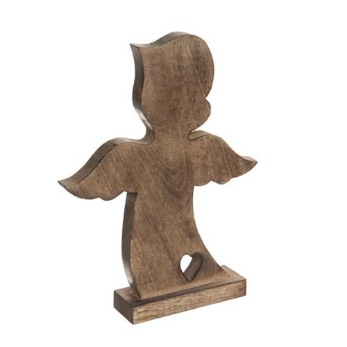Orion Drevený anjel so srdcom, 38,5 cm