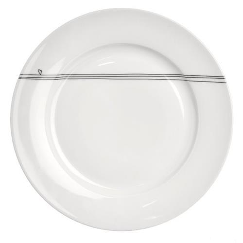 Orion Talíř porcelán mělký SRDÍČKA, 27 cm, sada 6 ks