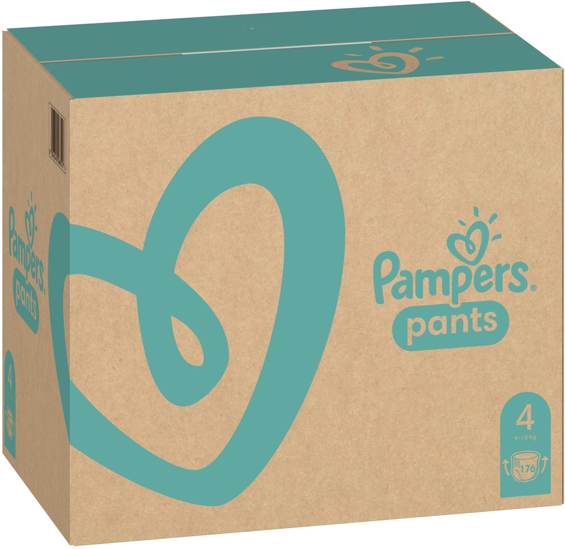 Pampers Pants Plenkové Kalhotky Velikost 4, 9 kg - 15 kg, 176 ks