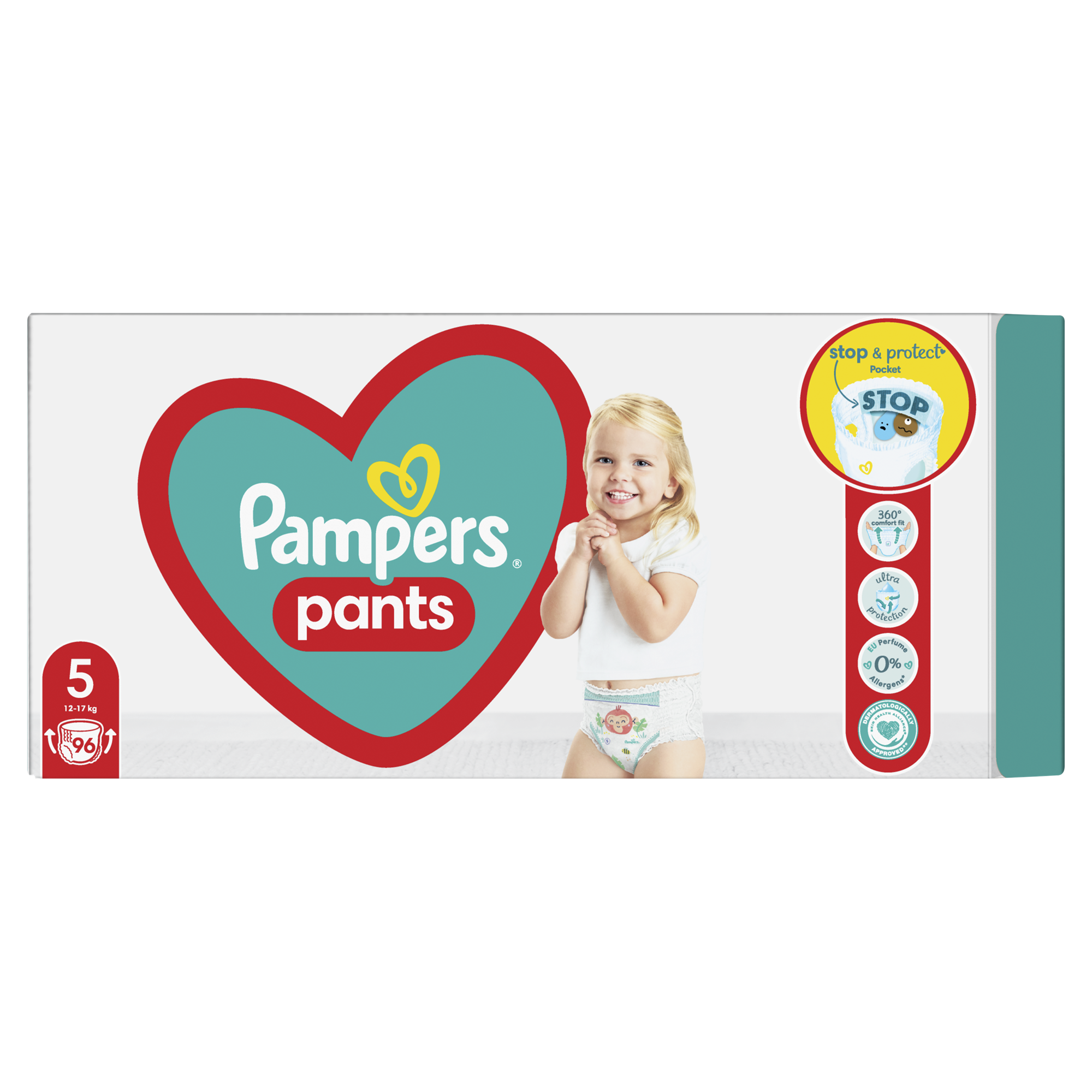 Pampers Pants Plenkové Kalhotky Velikost 5, 96ks, 12kg-17kg