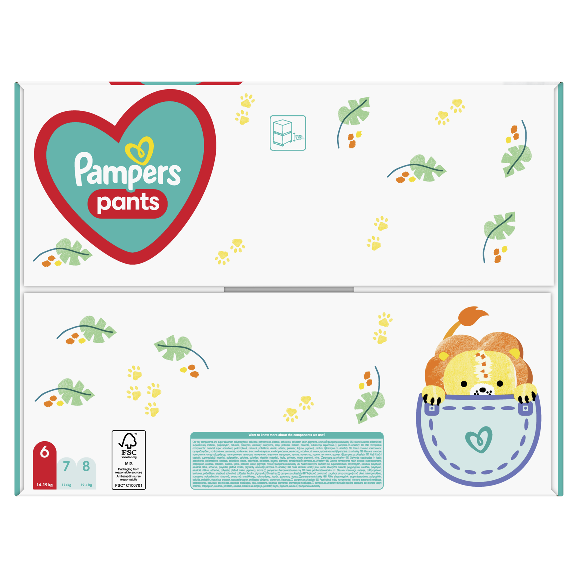Pampers Pants Plenkové Kalhotky Velikost 6, 84ks, 14kg-19kg