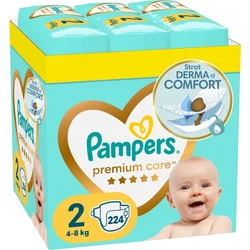 Pampers Premium Care Plenky Velikost 2, 4-8kg, 224ks