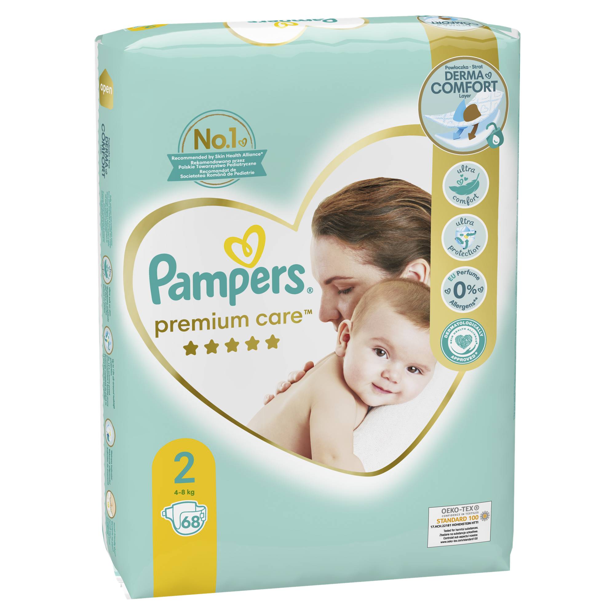 Pampers Premium Care Plenky Velikost 2, 4kg-8kg, 68ks