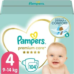 Pampers Premium Care Plenky Velikost 4, 9kg-14kg, 104ks