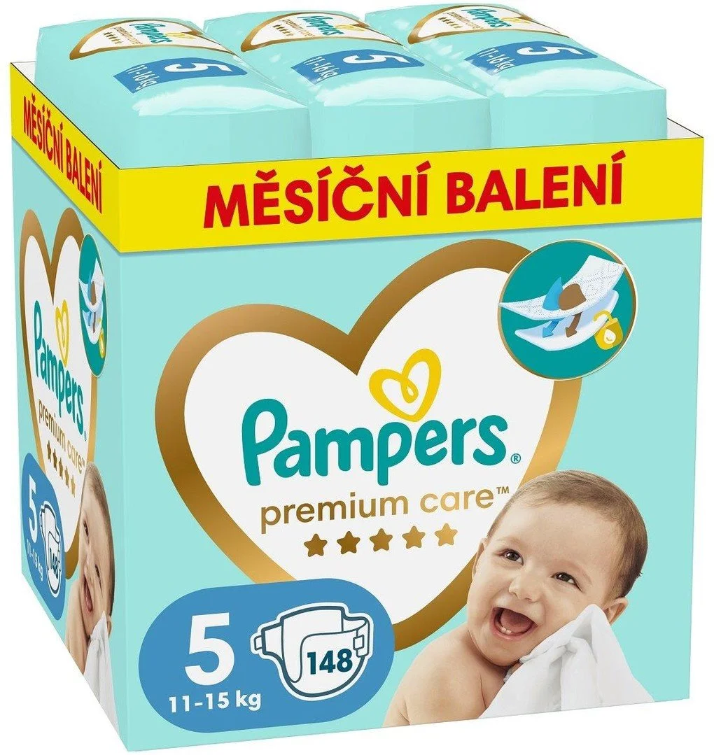 Pampers Premium Care Plenky Velikost 5, 11-16kg, 148ks (8006540855973 ...
