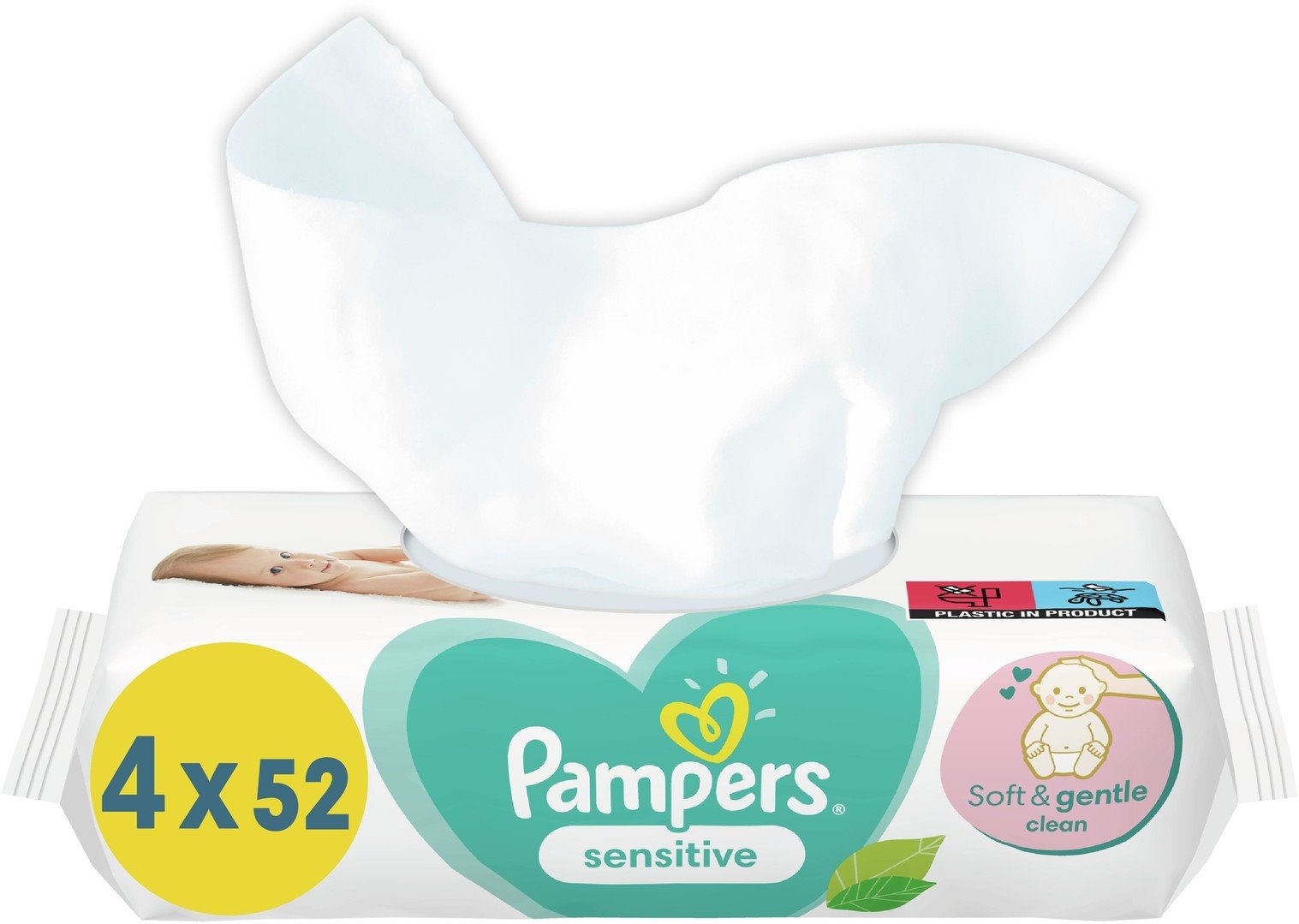 Pampers Sensitive Dětské Čisticí Ubrousky 208 ks