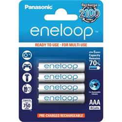 Panasonic 4MCCE/4BE Eneloop AAA 750 4BP bílé