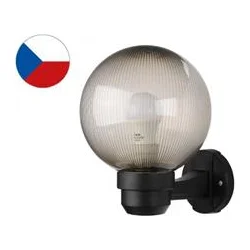 Panlux PARK+Senzor 60W černá, prizm.-kouř. k. - Vybavení domu